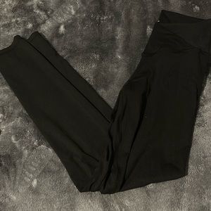 black crossover leggings